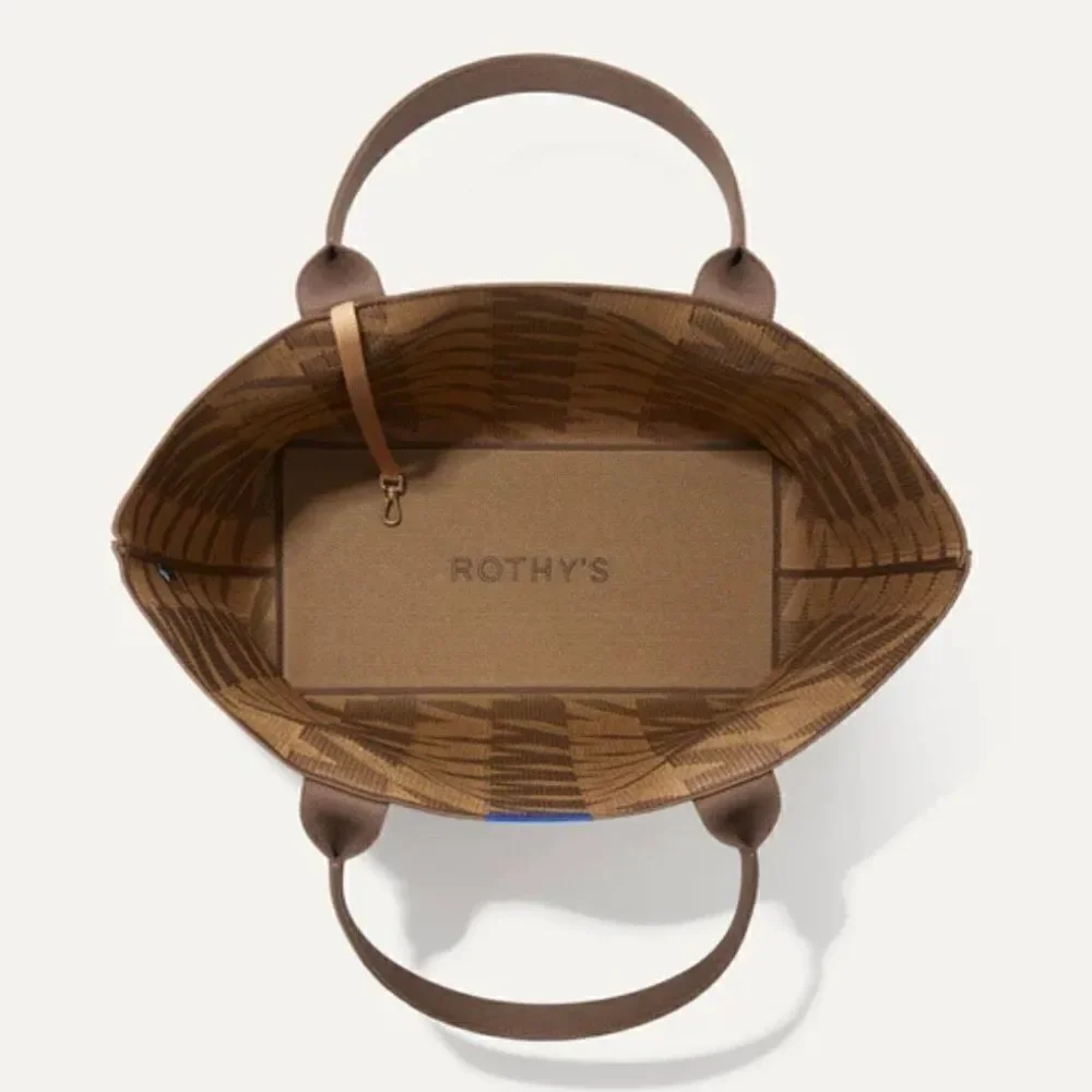 Rothy’s Lightweight Tote Dark Camel Houndstooth Collector’s Edition - Picture 4 of 8